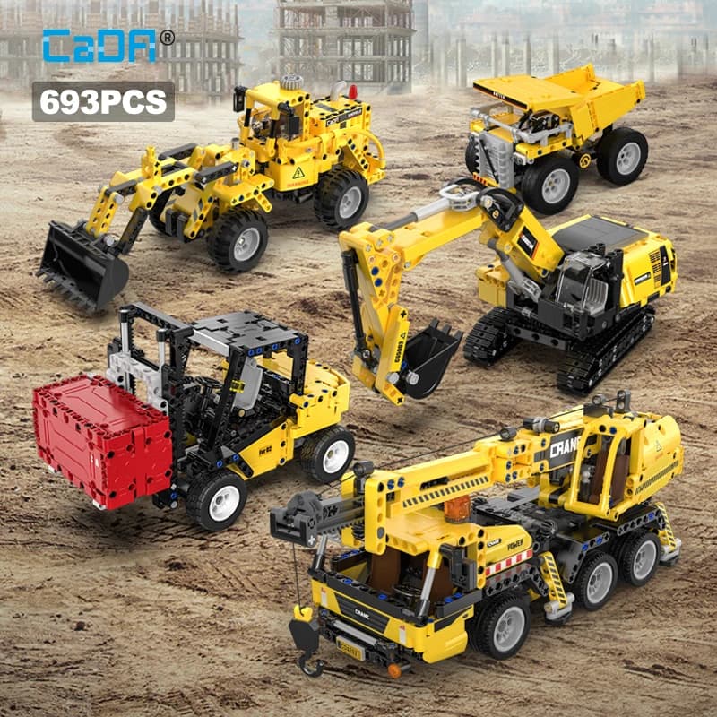 Cada 693 Pz Città WheelLoader Auto Pesante Mining Camion Building Blocks FAI DA TE Ingegneria Escavatore Mattoni Giocattolo Per I Bambini Regalo