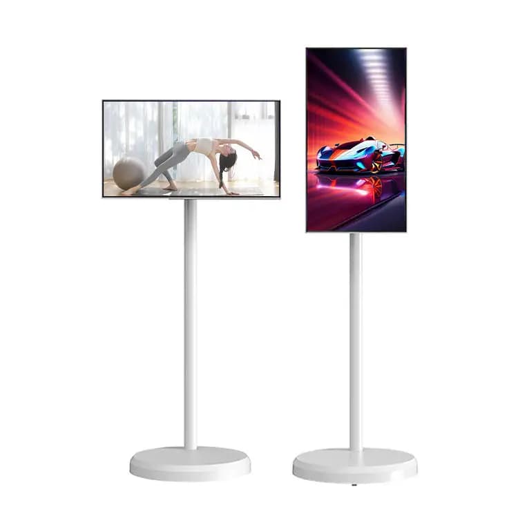 Monitor touch screen interattivo intelligente da pavimento da 21,5 pollici Interfaccia USB Display LCD Specchi fitness Smart TV portatile