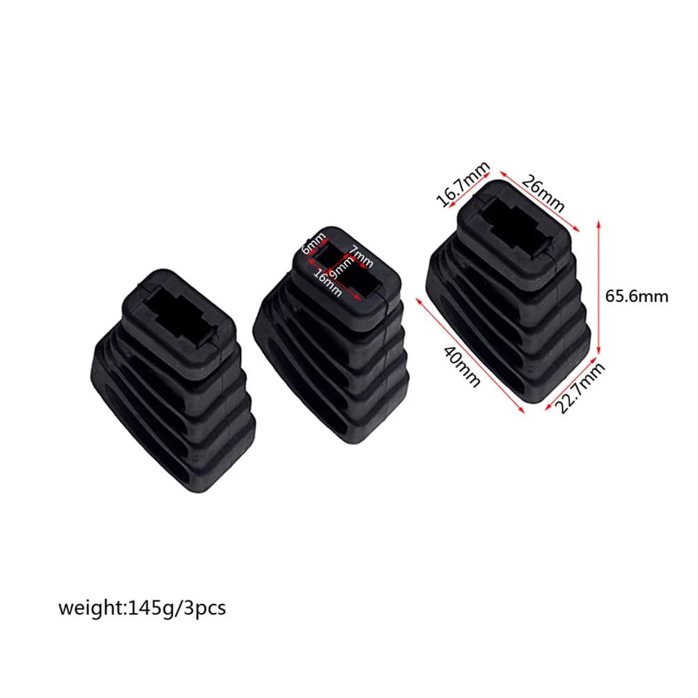 Set di 3 Cuscinetti in Gomma Neri per Supporto Batteria, Misura L, Ricambio Professionale Stabile per Supporto Piatto Singolo, Parti per Percussioni