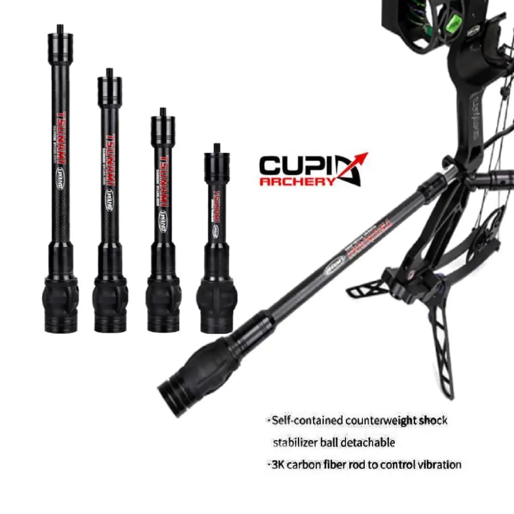Stabilizzatore per Arco Compound CUPID in Fibra di Carbonio, Ammortizzatore per Caccia e Tiro al Bersaglio