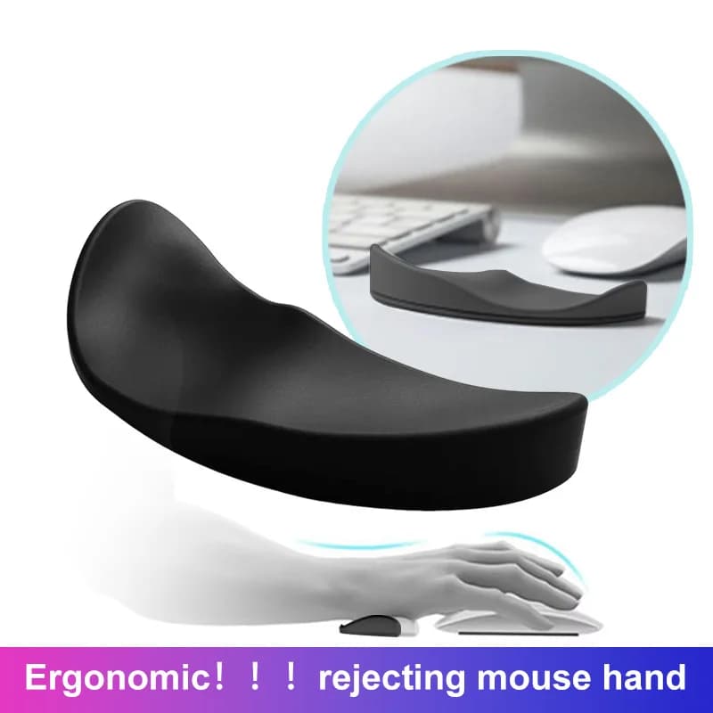 Poggiapolsi in Silicone per Mouse, Design Ergonomico Tridimensionale, Supporto per Computer, Ufficio e Gaming PC