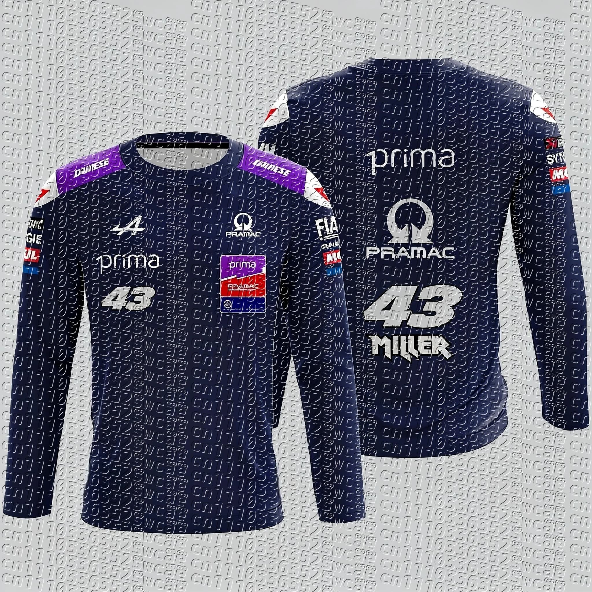 2026 Hot Selling Outdoor Racing Suit Replica Motorcycle Team Uniform Spring and Autumn Adult Men's Long Sleeved T-shirt