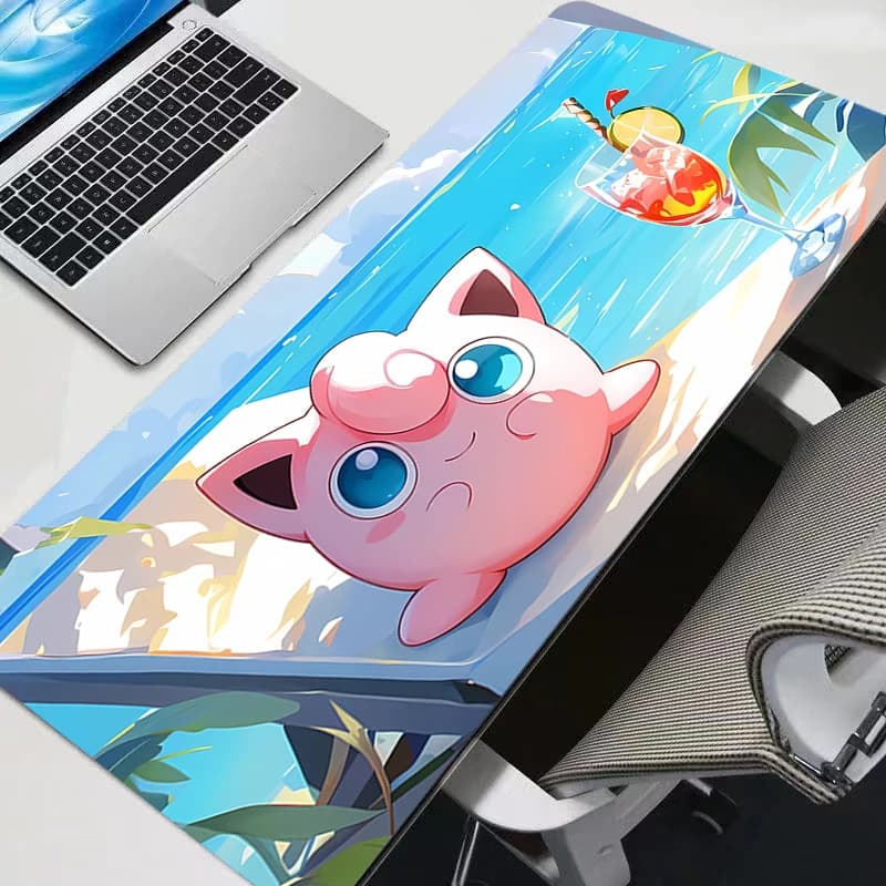 Tappetino per mouse durevole, accessori da gioco anime, Pokemon Pikachu, tappetino grande per tastiera e computer, tappetino da scrivania per gamer