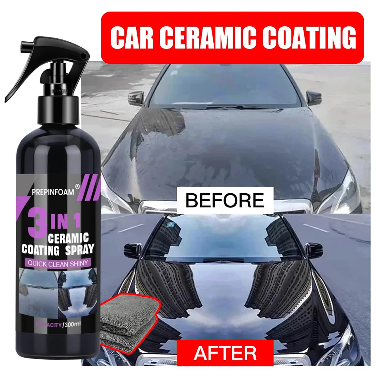 3 in 1 Auto Ceramic Nano Coating Liquid Lining Nano Crystal Plate Hydrophobic Polishing Paint Polishing Agent Polishing Nanos Coating
