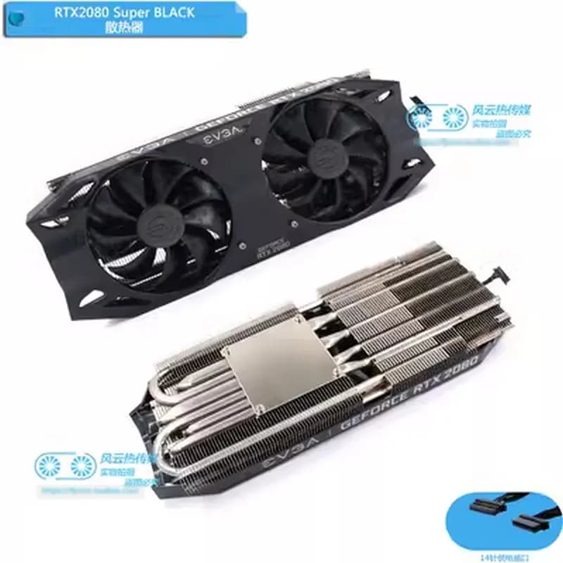 The New Radiator Cooler for EVGA RTX2070 XC RTX2080 Super BLACK Video Card