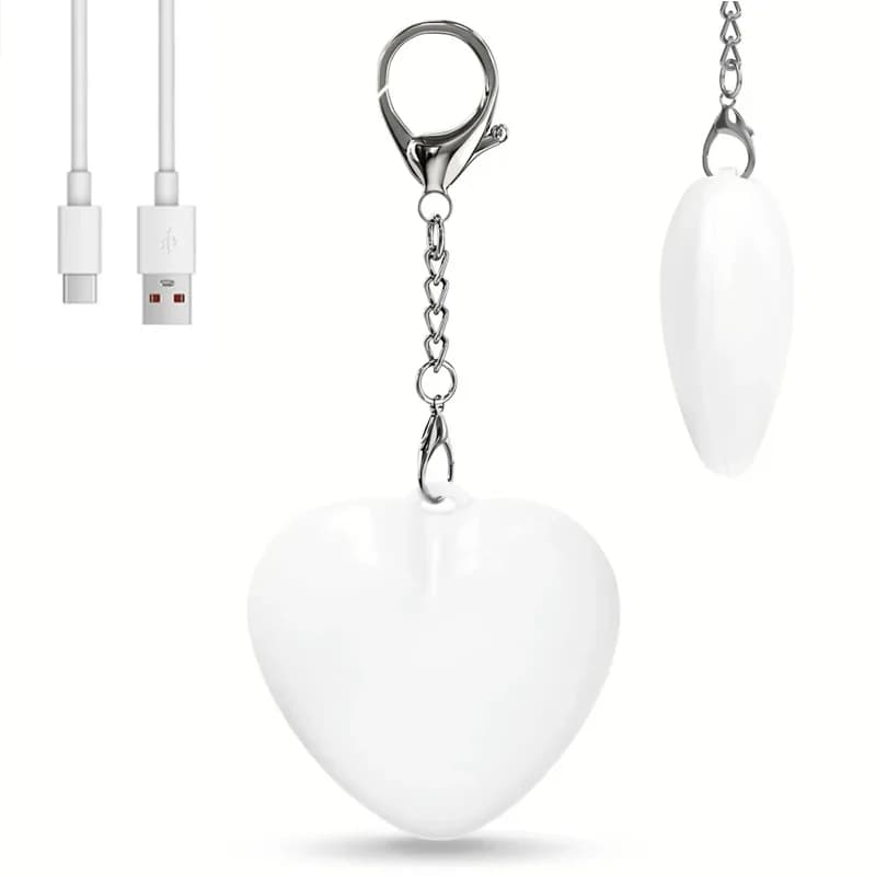 Portable Heart LED Mini Keychain Lamp, Pocket Night Light for Women Purse Backpack Wallet Decoration Gift