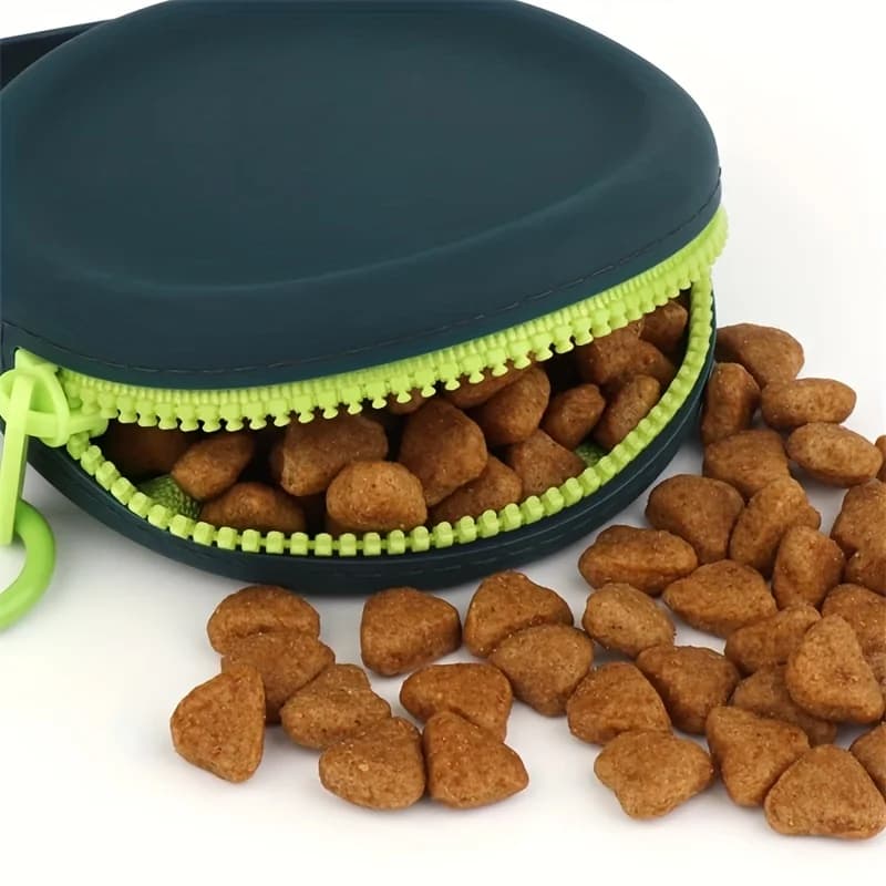 1 pz forniture per animali domestici borsa per alimenti per cani in silicone addestramento all'aperto addestramento per cani sacchetto di addestramento per dolcetti per cani borsa per addestramento impermeabile per snack per cani