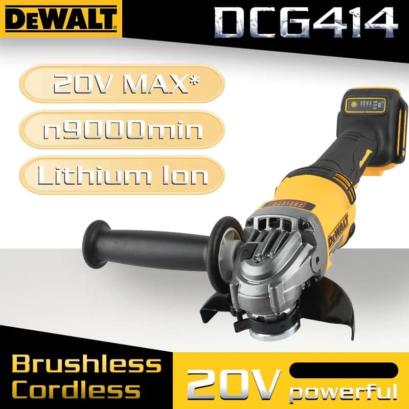 DEWALT DCG414 Smerigliatrice Angolare ad Alta Potenza 125mm 20V Senza Spazzole Ricaricabile per Lavorazione di Metallo e Legno