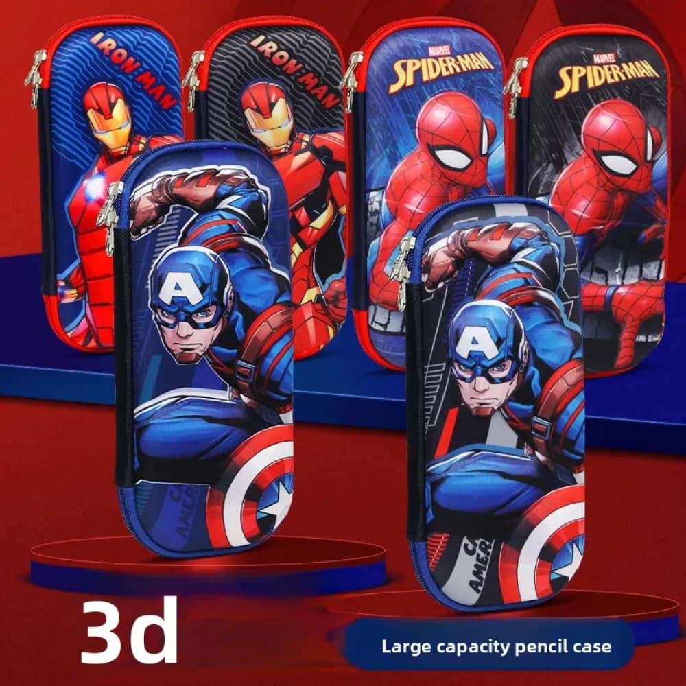 Disney Spider-Man Astuccio stereo 3D Astuccio Spider Man Astuccio per matite di grande capacità Giocattoli per bambini Regali