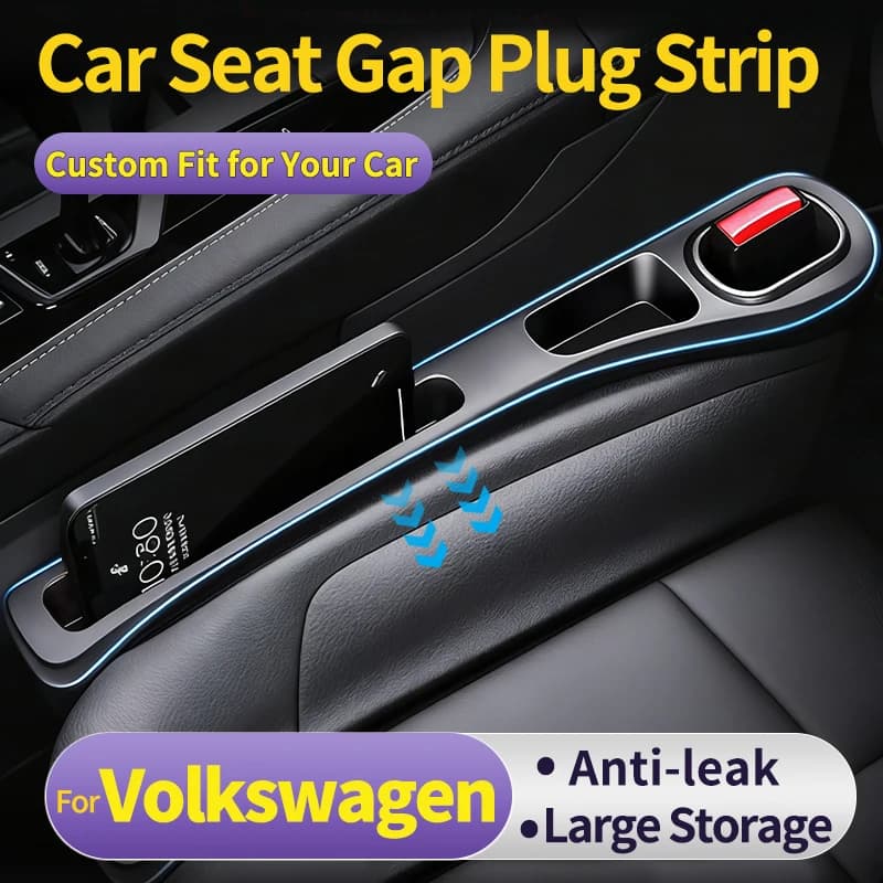 Striscia Speciale per Riempire Spazi tra Sedili Auto per Volkswagen, Guarnizione per Fessure e Organizzatore Portaoggetti