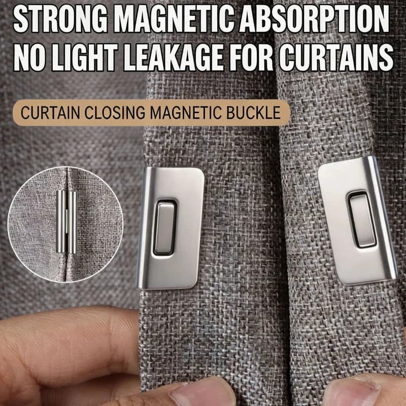 Magnetic Curtain Light Blocking Clips No Nail Anti Light Leak Curtain Holders for Bedroom Office Window Curtains