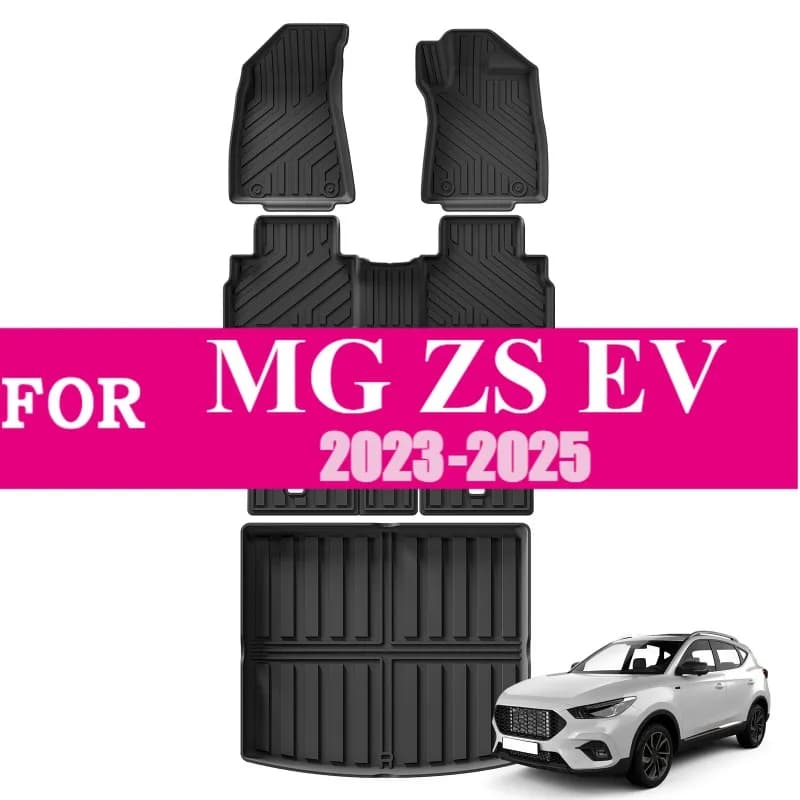 RHD for MG ZS EV 2023-2025 TPE 3D Car Seat Cargo Liner Pad Waterproof Accessories for all seasons Interior Black