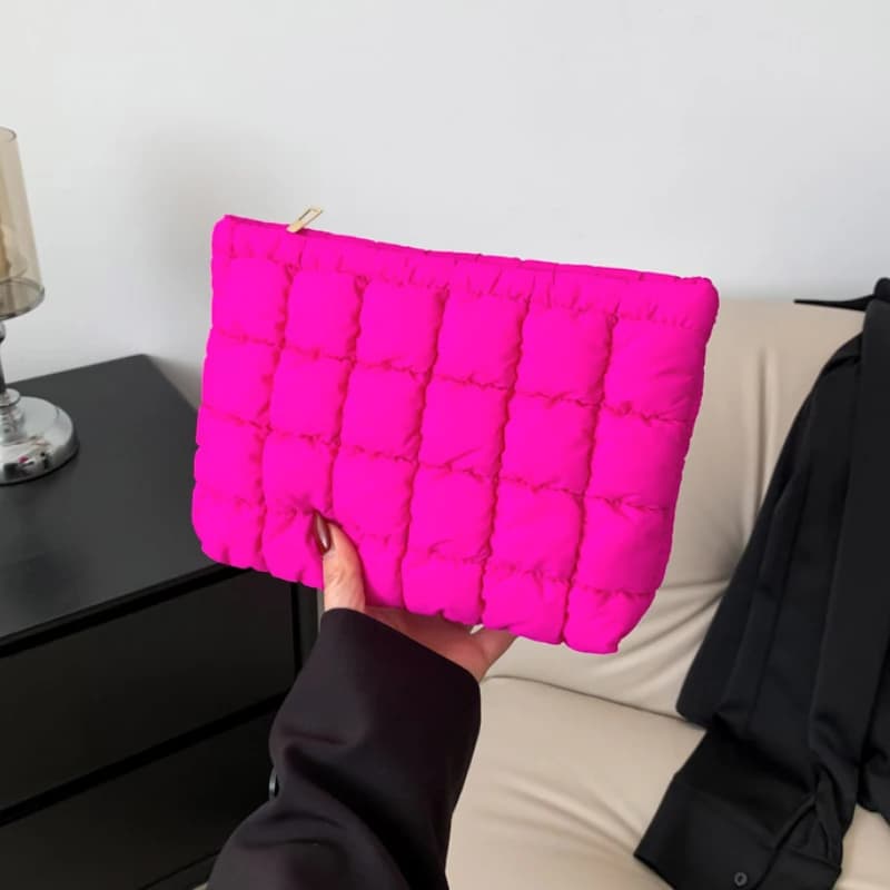 Borsa per cosmetici morbida da donna con cerniera, pochette per trucco portatile, semplice ragazza, rossetto, organizer da toilette, piccola borsa