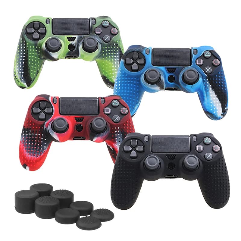 Custodia protettiva in gomma siliconica mimetica per Controller PS4 PlayStation 4 7.09x4.33 pollici 1 pz