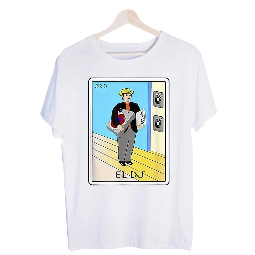 Men's Tarot Card Inspired Graphic Tee, Short Sleeve Crew Neck T-Shirt for Casual Streetwear and Daily Outfits