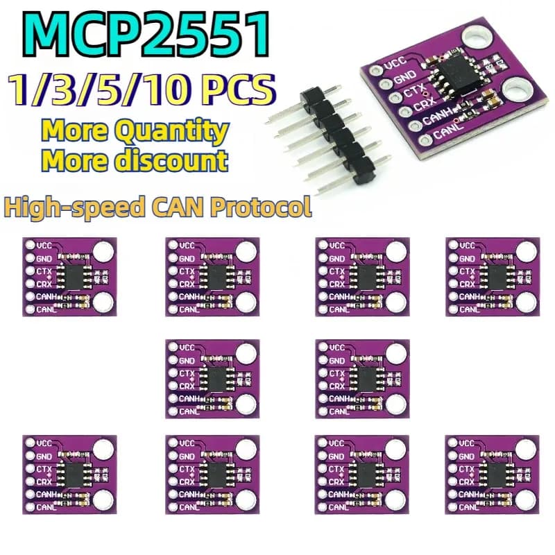 1/3/5/10PCS MCP2551 High Speed CAN protocol bus controller interface module for Arduino