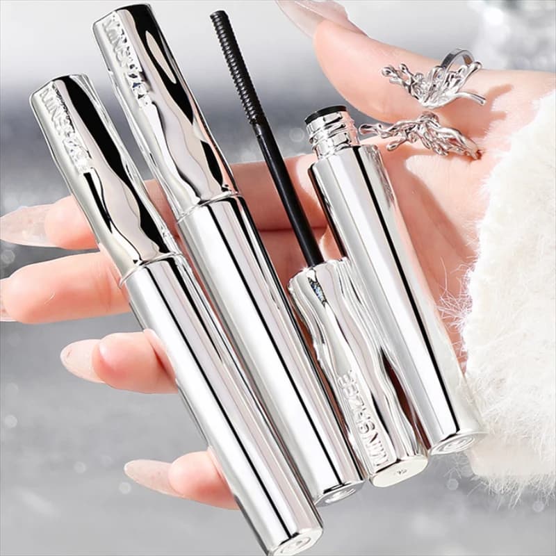 1/2PCS Mascara-Spazzola spiral special, long lasting waterproof silk fiber mascara, keeps curled eyelashes for a long makeup