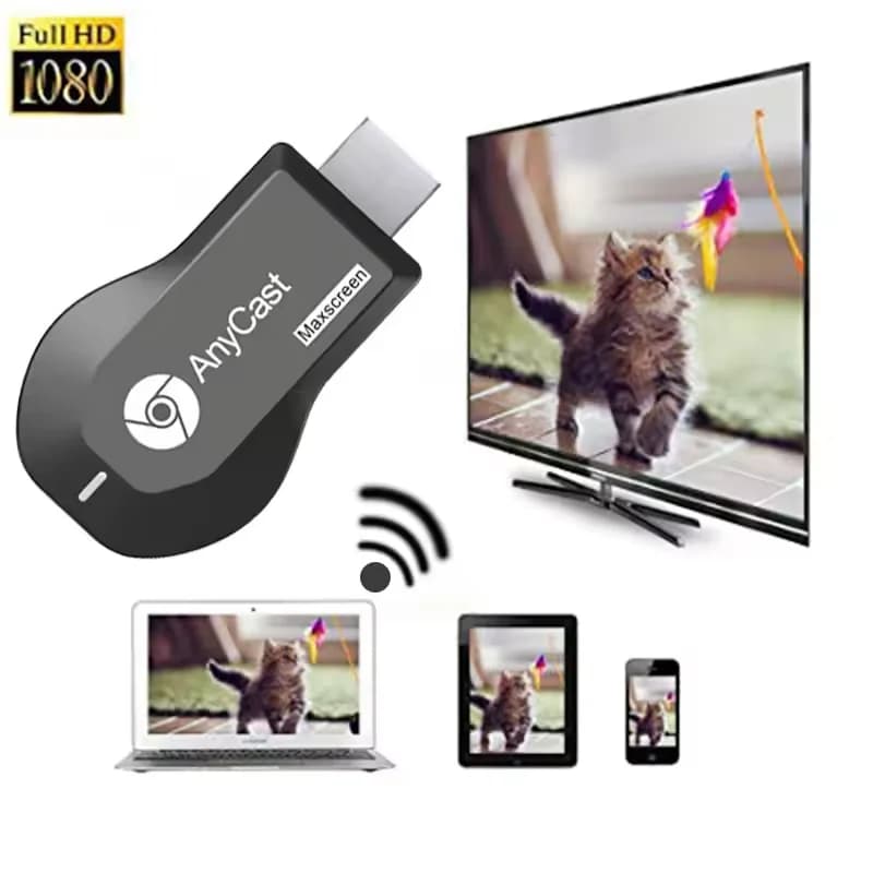 Dongle WiFi M4 Pro 1080P, Trasmettitore Audio Video Wireless, Stick TV Compatibile HDMI, Miracast Airplay per Smart TV e Proiettori