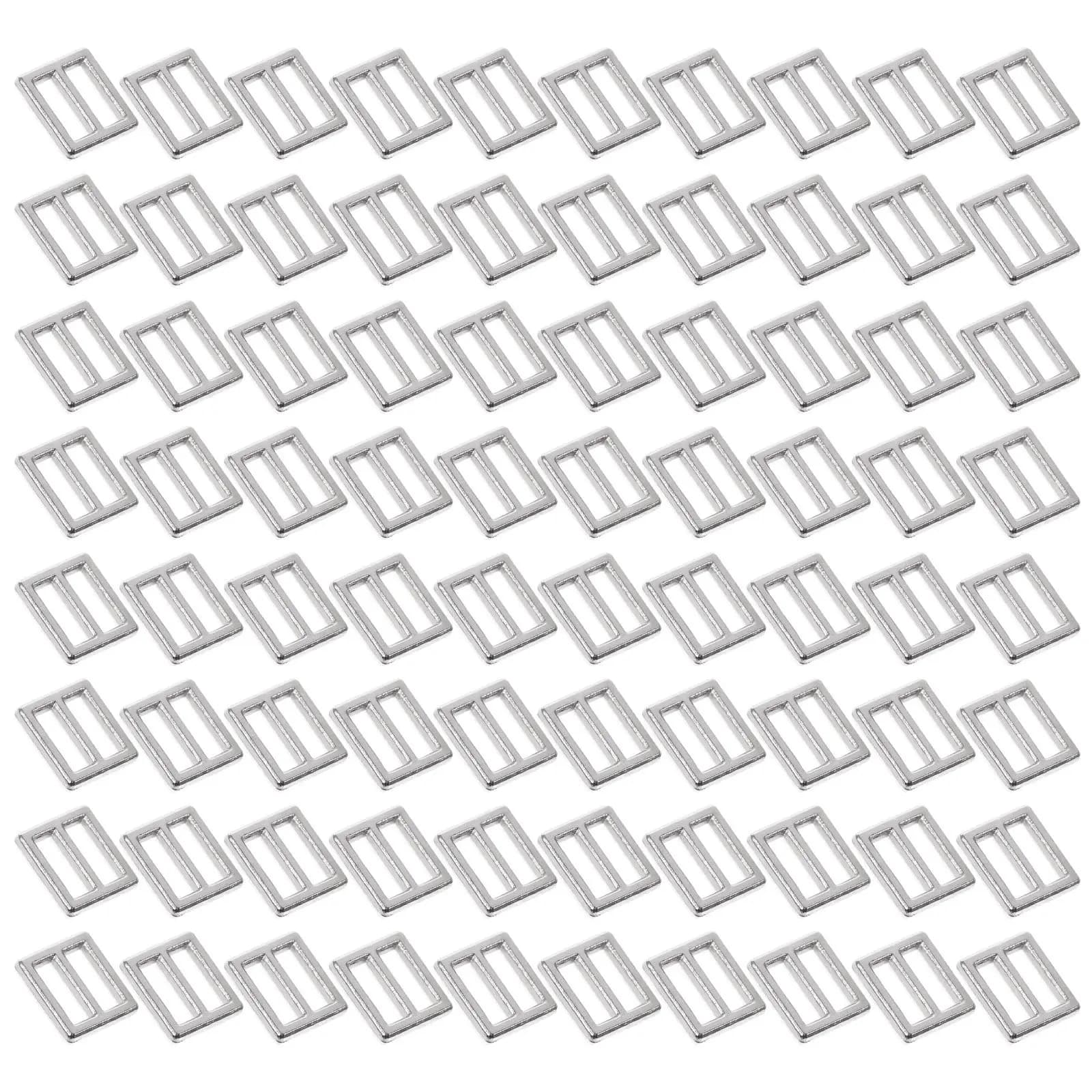 100 Pezzi Mini Fibbie Scorrevoli Regolabili in Metallo Tri-Glide per Fai da Te, Abbigliamento, Scarpe, Cinture, Borse, Patchwork, Forniture Artigianali
