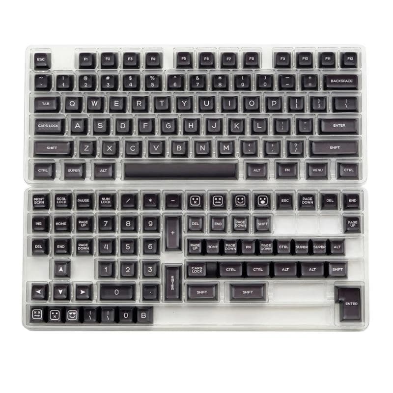 462E 142Pcs PBT White Jade Keycap Double Shot Cover for Mechanical Keyboards