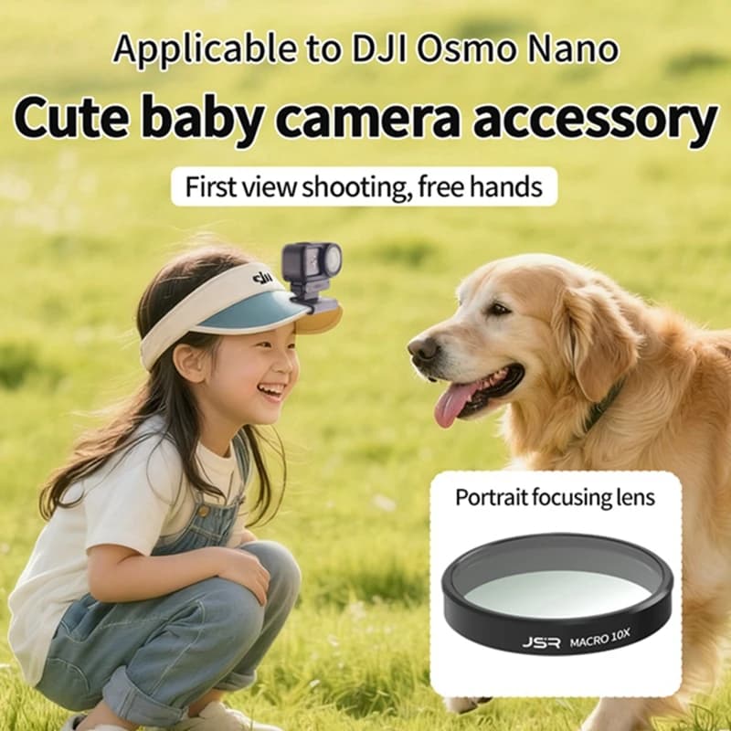 Per DJI Osmo Nano Camera 10X Macro Ritratto Specchio di messa a fuoco Bambini Obiettivo macro Close-up Fotografia Mini Selfie Stick Accessori