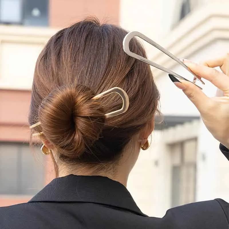 Eleganti forcine a U in lega per chignon, fermagli francesi per capelli lunghi e spessi, accessori per capelli da donna e ragazza