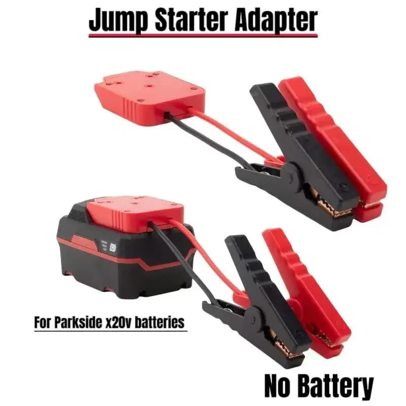 Adattatore per avviamento di emergenza per batterie Parkside X20V Cavi jumper batteria per auto (senza batteria)