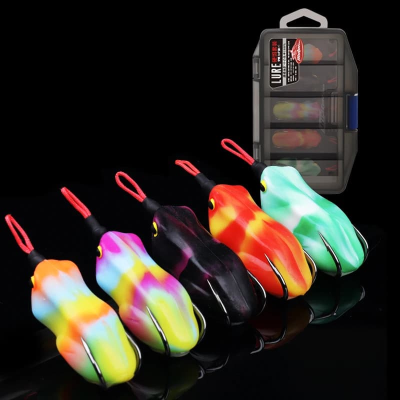 HISTAR High Hit Rate artificiale Fishing Frog Lure Suit Soft Silicone Hard Bait da 60 a 80 mm 3D Eye General Waters