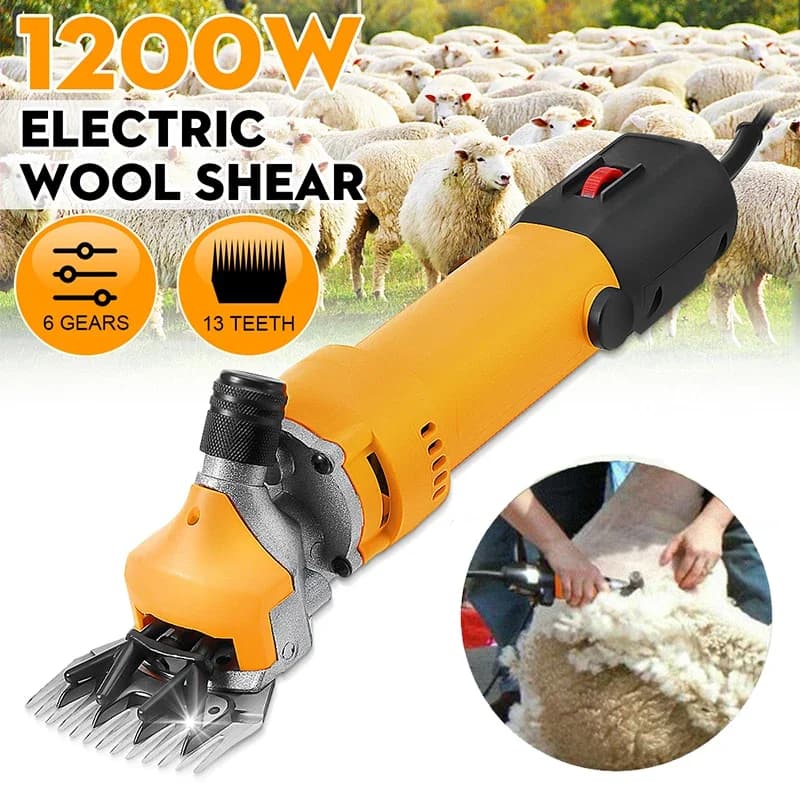 [6 velocità regolabile] 1200W 110V/220V Tosatura elettrica Tosna per pecore Tosatrice per animali Forbici per capelli Forbici per lana