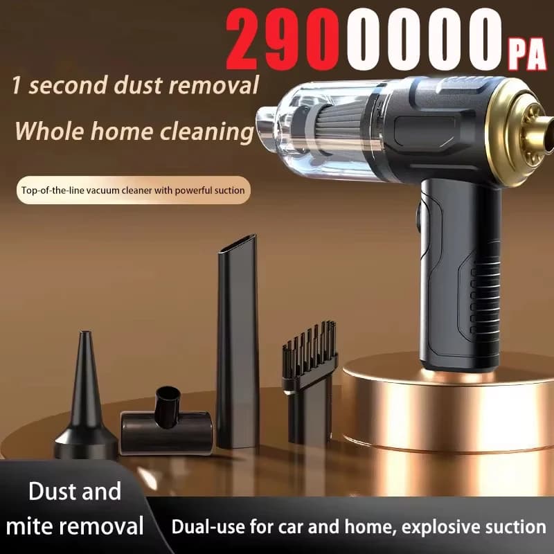 Aspirapolvere per auto 120w Wireless Super High Potente portatile 2 in 1 Aspirapolvere a grande aspirazione a doppio uso asciutto e bagnato