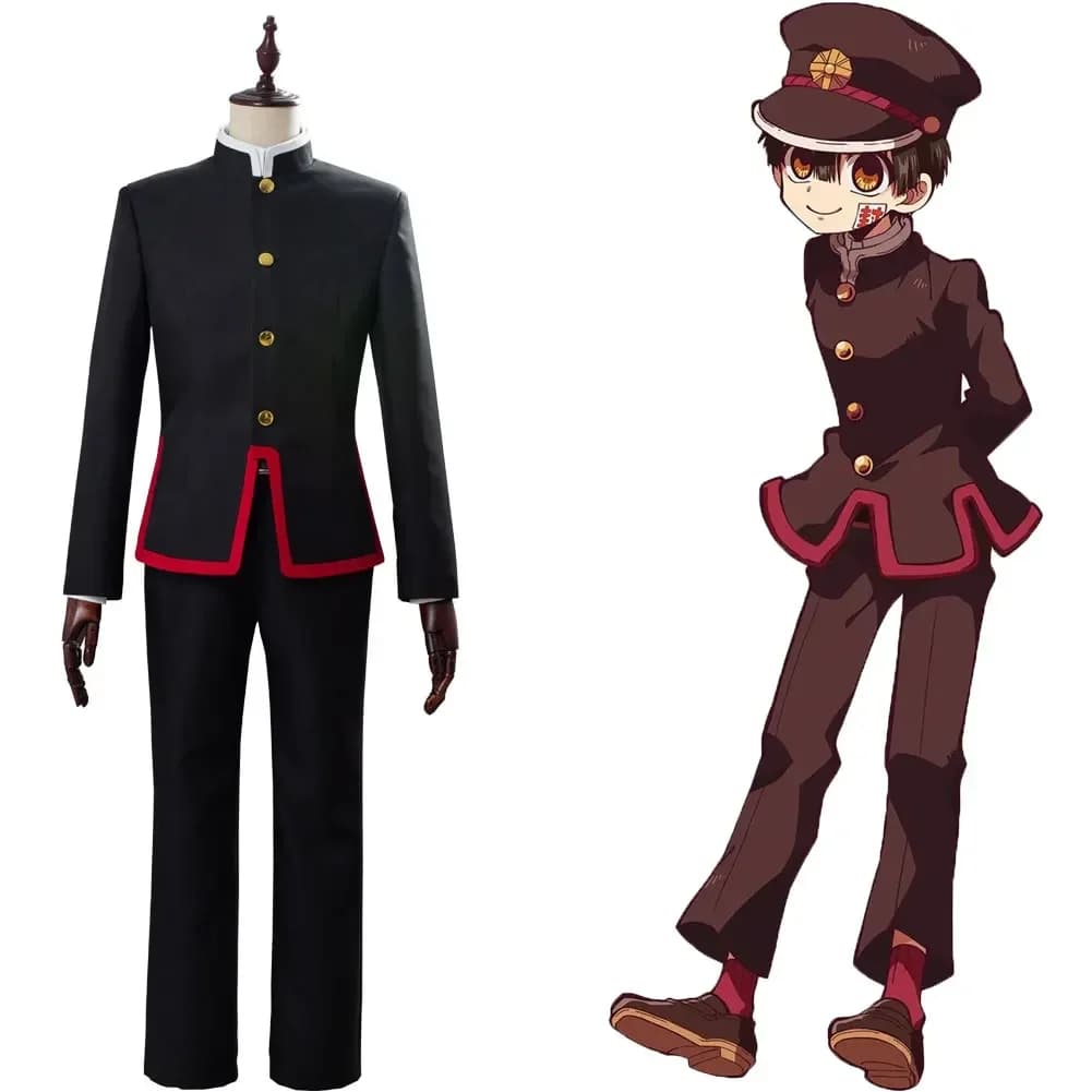 Costume Cosplay Anime Toilet Bound Hanako Kun, Uniforme Jibaku Shounen, Abito Hanako Kun Nene Yashiro, Costume per Halloween e Carnevale