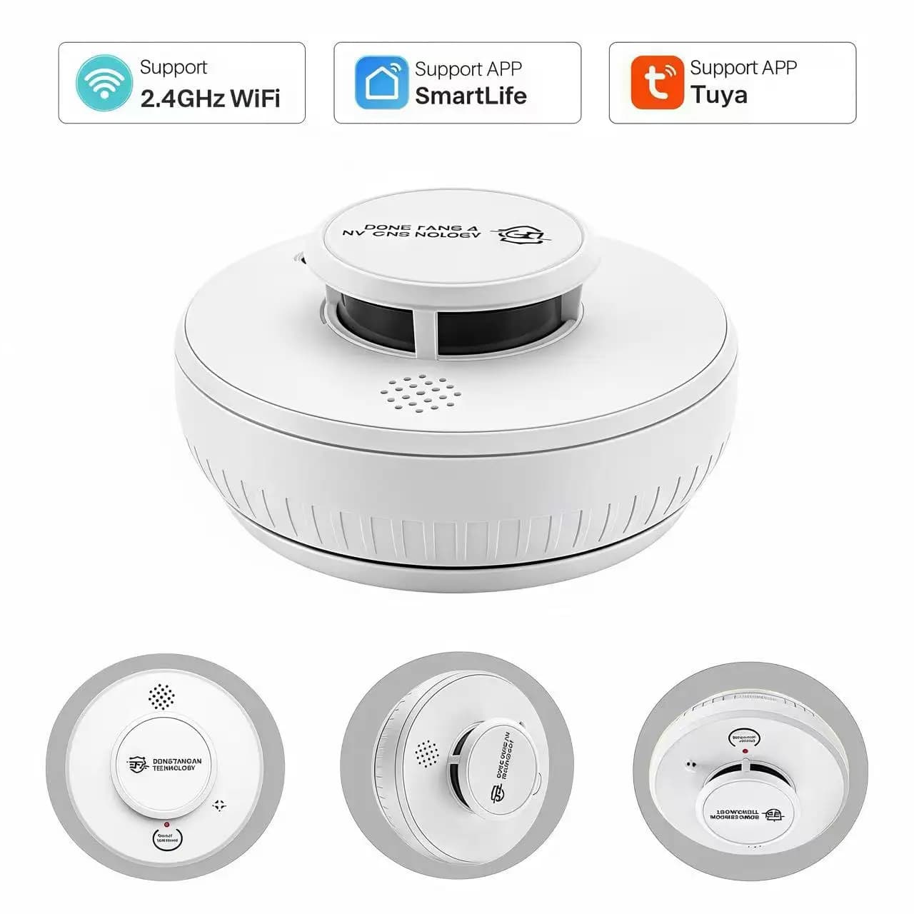 DFA 2 in1 Rilevatore di fumo e rilevatore di calore tuya wifi Allarmi antincendio Rilevatore di fumo per casa Camera da letto Fabbrica Ufficio