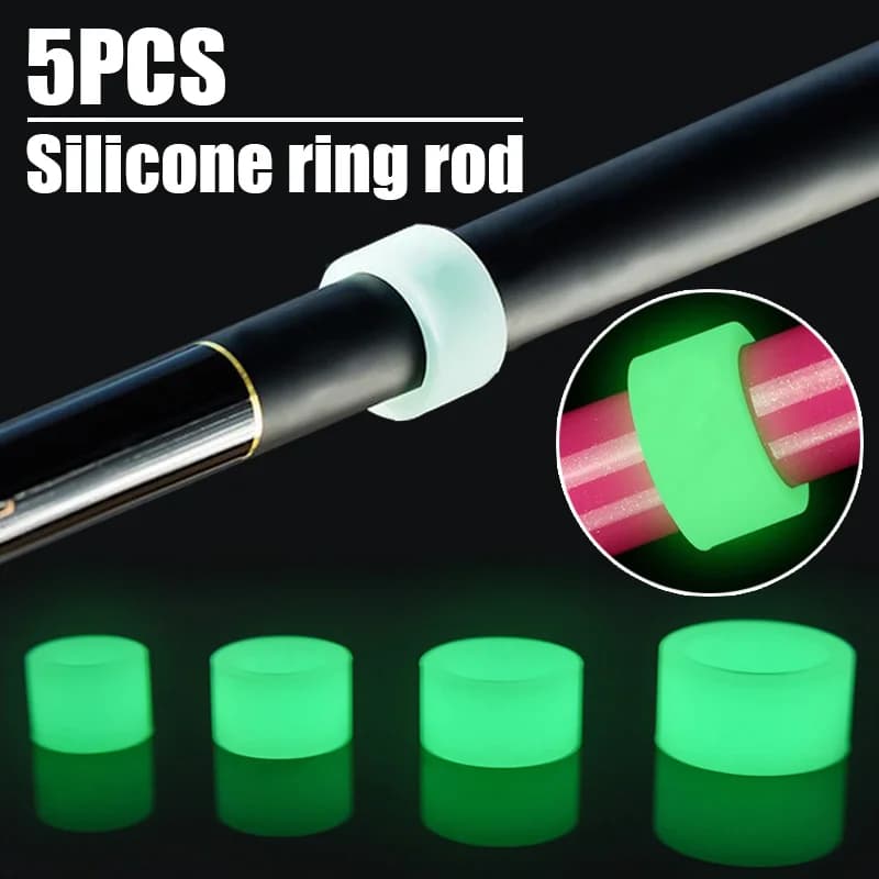 Smooth Silicone Fishing Ring Slip Ring Sing Ring Fish Equipment Silicone Rod Stop Ring Fishing Tools Rubber Floating Mat