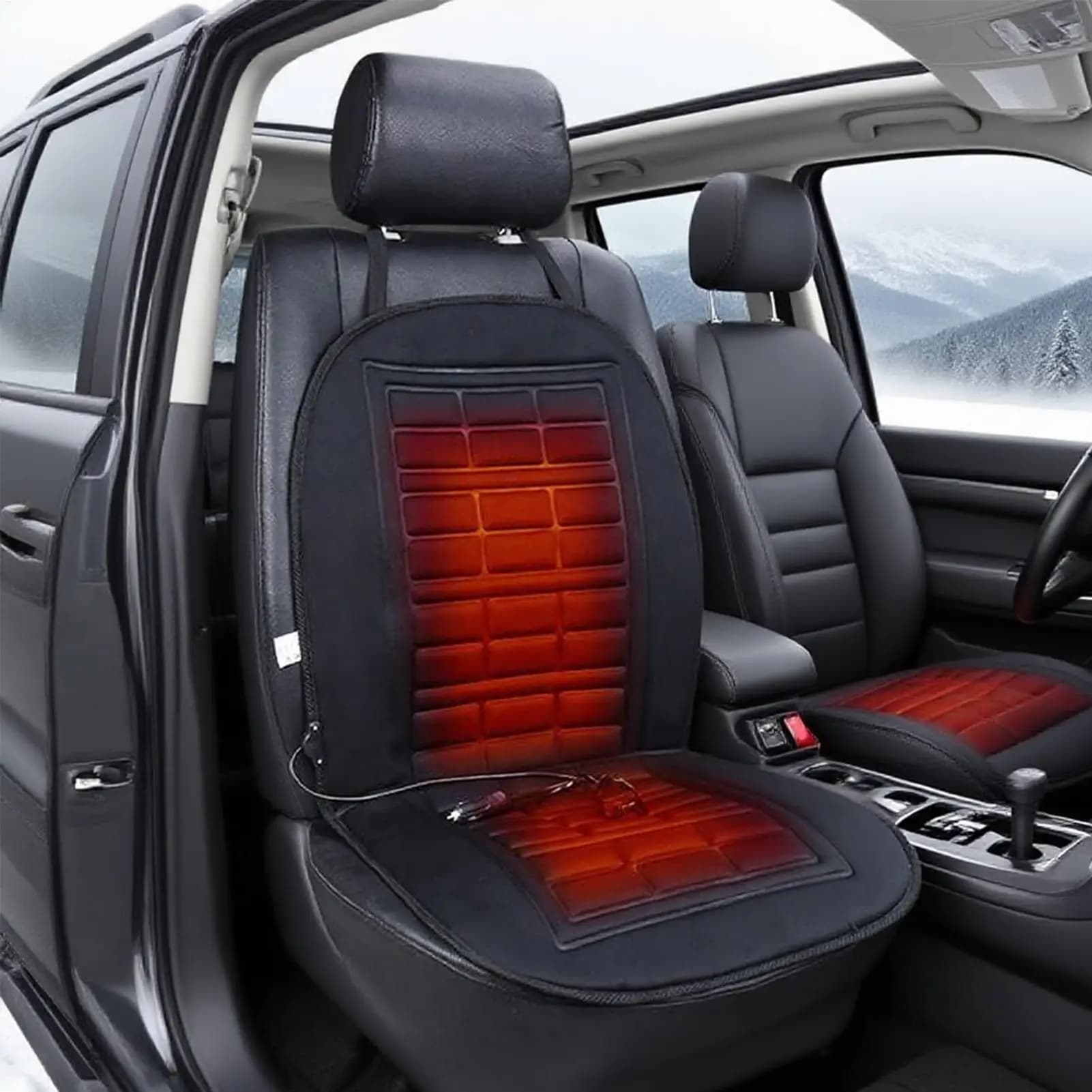 Winter Heated Car Seat Cover Automotive Accessories 12V Car Seat Scale with 2 Level Car Seat Cover