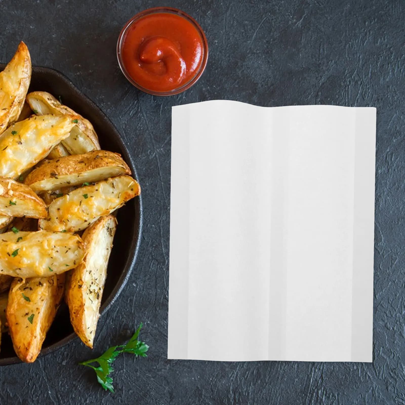 100 Sacchetti di Carta Alimentare Anti-Olio, Contenitori Resistenti al Grasso per Snack, Popcorn, Noci, BBQ, Pollo Fritto, Contenitori da Asporto Apribili