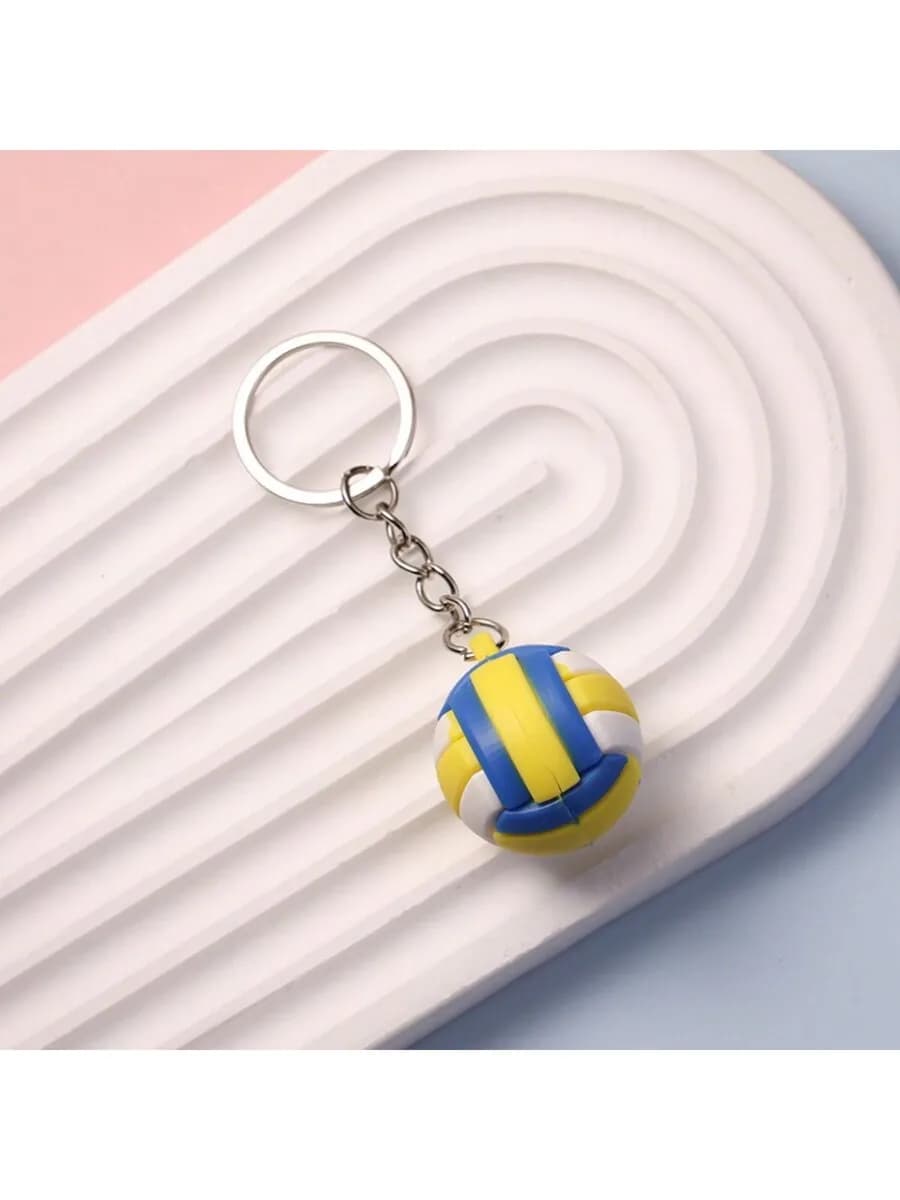 Mini portachiavi da pallavolo da 3 cm, simulazione, per adulti, souvenir sportivo, ciondolo per borsa o auto, idea regalo