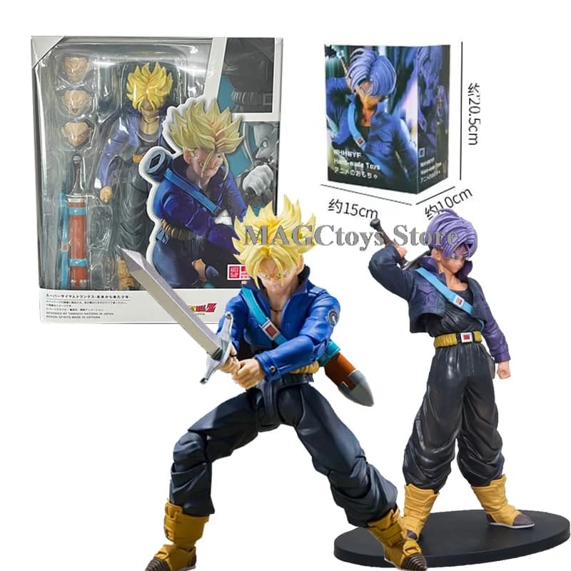 Dragon Ball Trunks Figure Anime SHF Saiyan Saiyan Trunks Boy From Future Collection Model Action Figure Toy Birthday Gift Decor