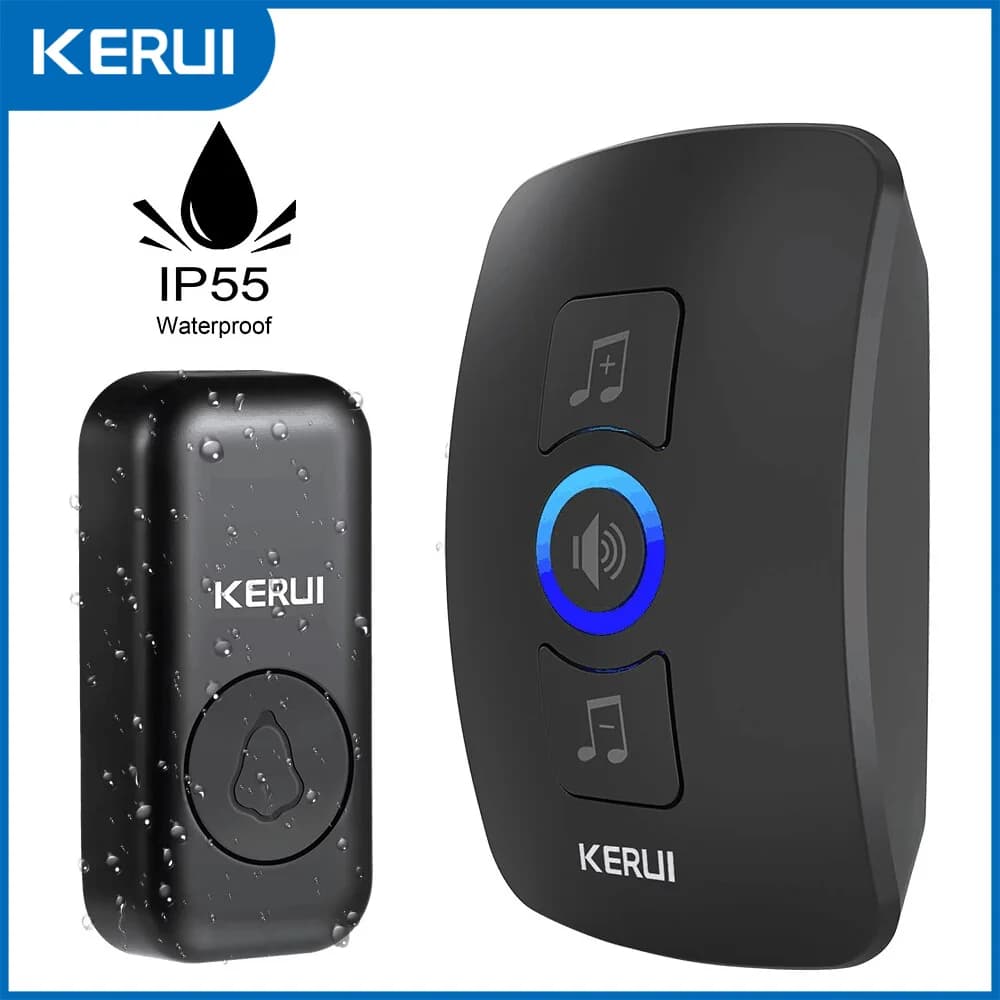 KERUI campanello senza fili impermeabile OutDoor Smart Home campanello di benvenuto melodie Chime Kit LED Flash Security Alarm per la casa