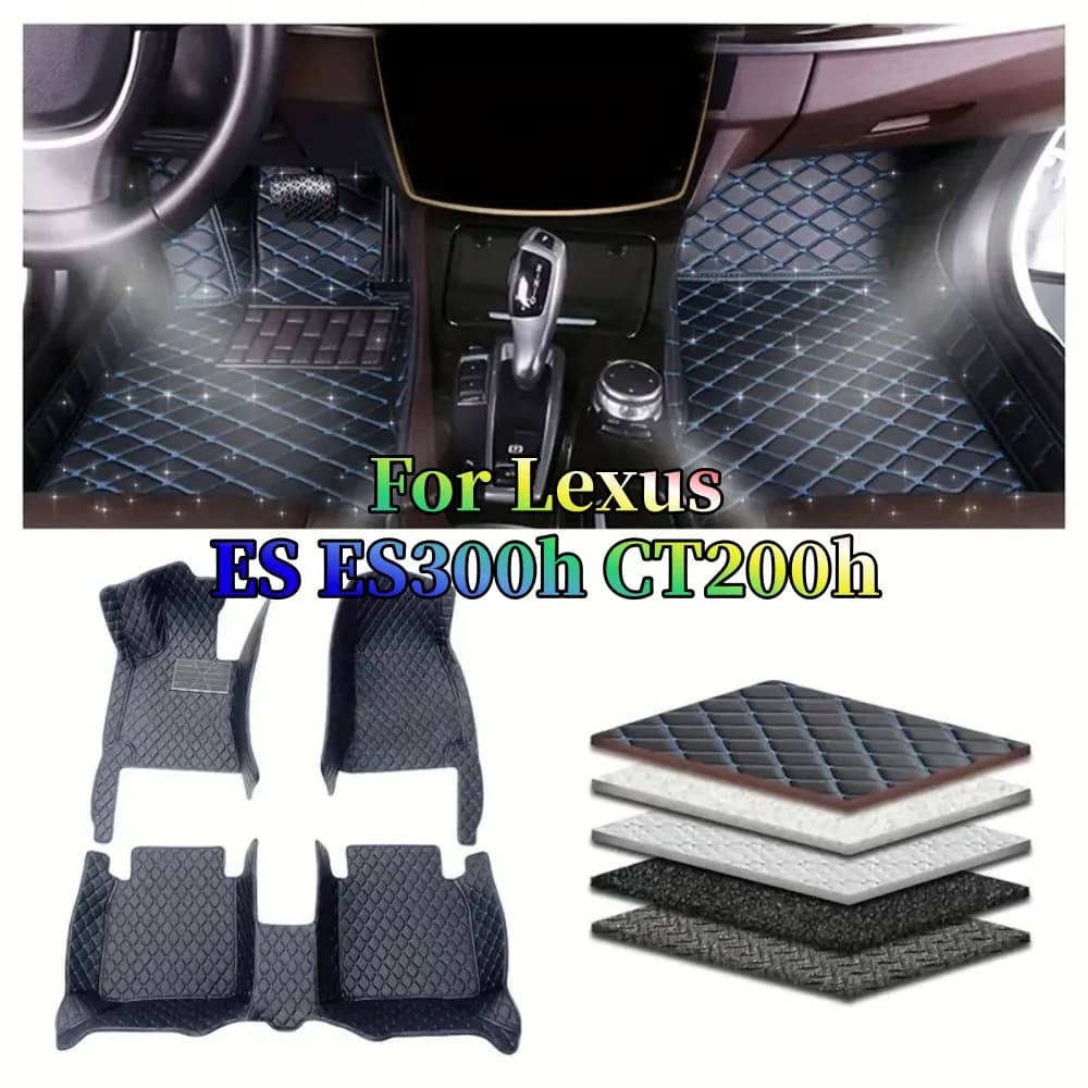 Tappetino per auto personalizzato per Lexus ES ES300h 2018-2023 2013-2017 CT200h 2010-2019 Dettagli auto Accessori Tappeto automatico antiscivolo