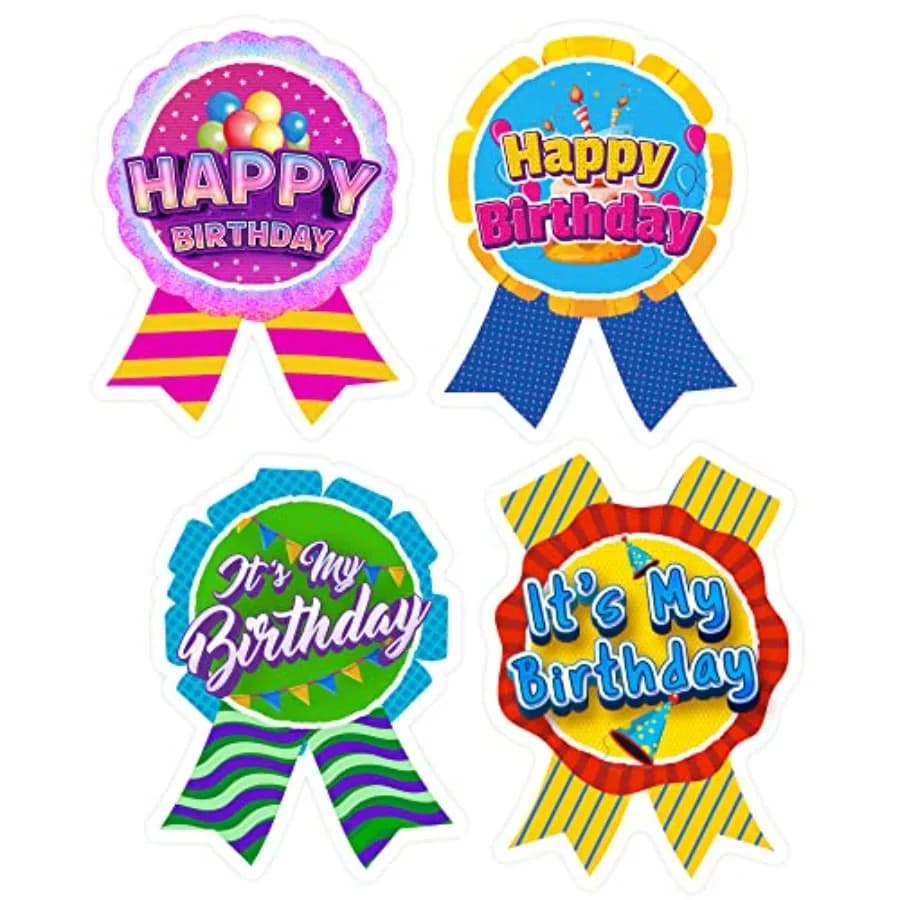 320 Happy Birthday Badge Stickers It's My Birthday Stickers for Home Classroom Birthday Party Decoration 1 Pack
