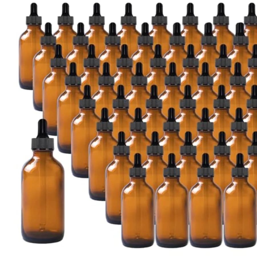 Confezione da 48 flaconi contagocce in vetro con contagocce in vetro per oli essenziali e profumi da 120 ml