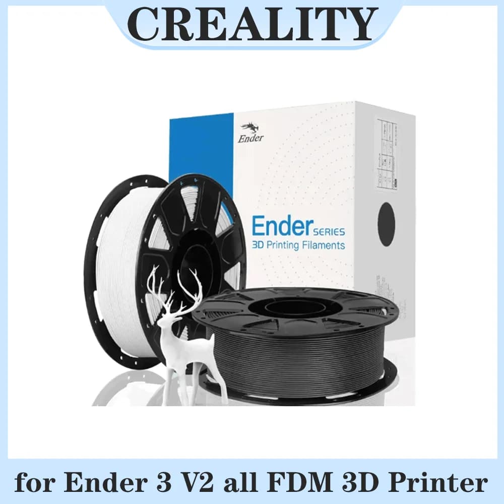 CREALITY Filament PLA 3D 1KG 1.75mm Without Groovies, Strong Adhesion, Dimensional Accuracy +/-0.02mm for Ender 3 V2 and All FDM 3D Printers