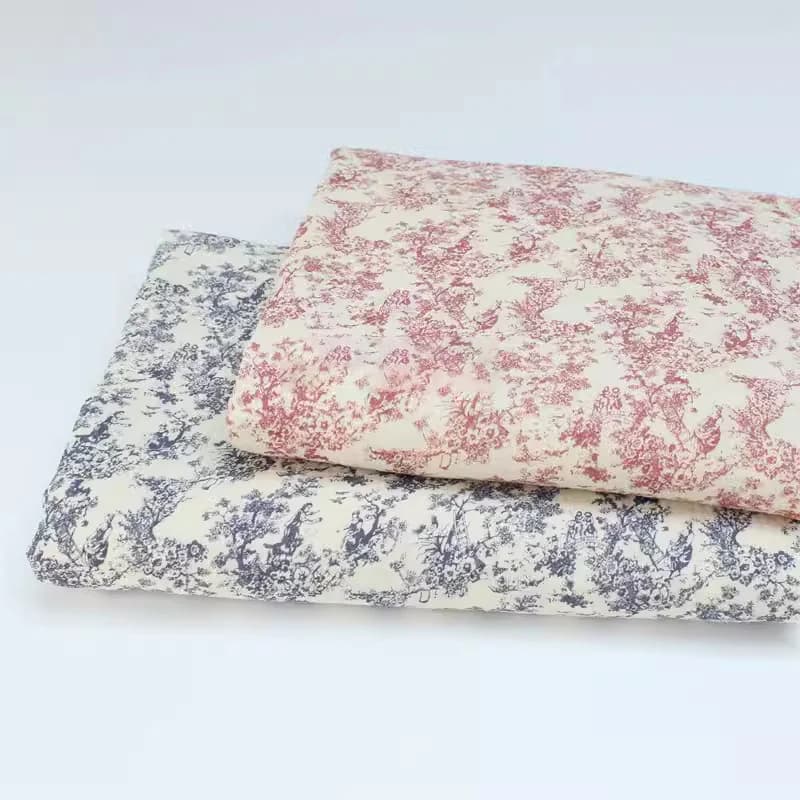 100*135cm Broken flowers monolayer Gauze 100% Cotton Fabric For Baby Clothes / Sleepwear / Shirts / Skirt tecido luxo