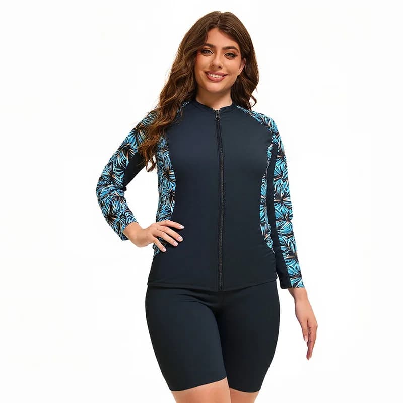 2026 Nuovo 3 pezzi costume da bagno muta manica lunga asciugatura rapida surf medusa vestito vestiti subacquei design separato sport acquatici XL-5XL