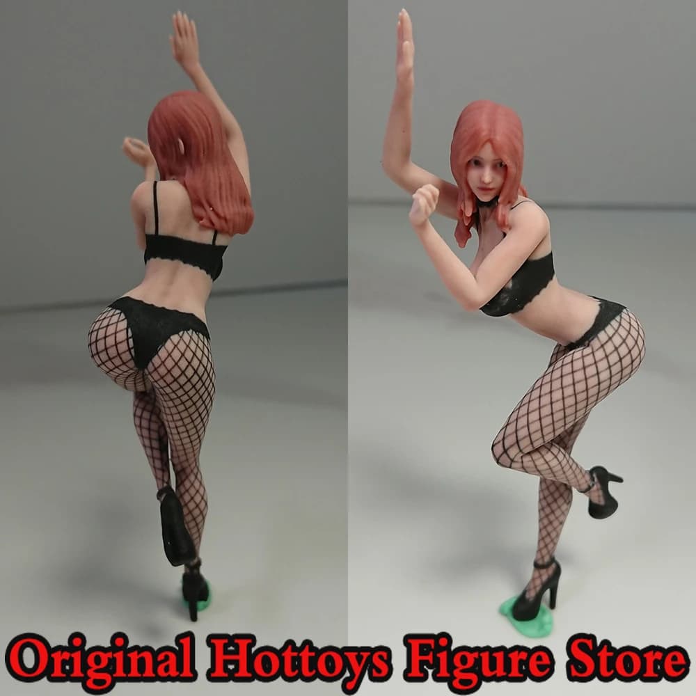 Disponibile: Statuetta in Scala 1/18 di Soldatessa con Calze a Rete, Mini Scultura di Bellezza, Set Completo di Circa 10,2 cm, Modellino Action Figure da Collezione