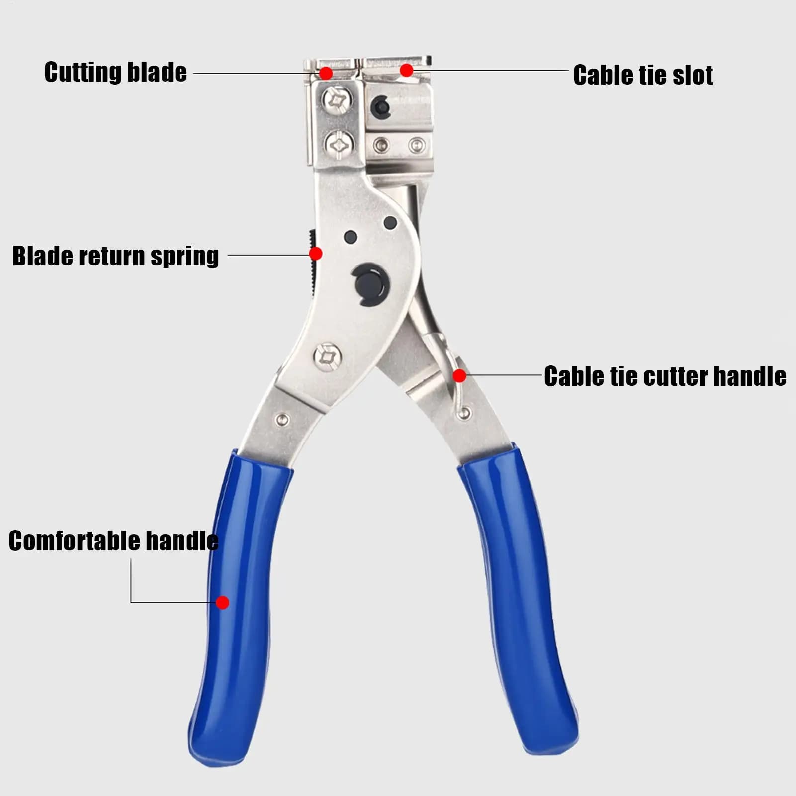 Zip Tie Tool Self-Locking Anti-wear Tightener Heavy Duty Nylon Cable Tie Tension Tool For Outdoor Indoor Computer Automotive