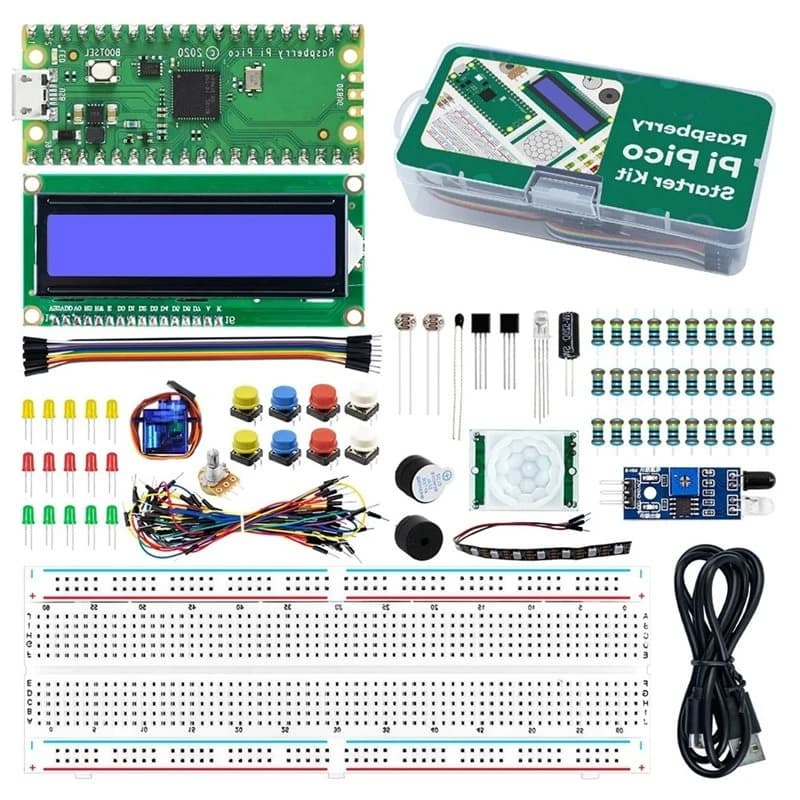 T23C For Raspberry Pi Pico RP2040 Development Board Kit With LCD1602 LCD Display For Micropython Programming