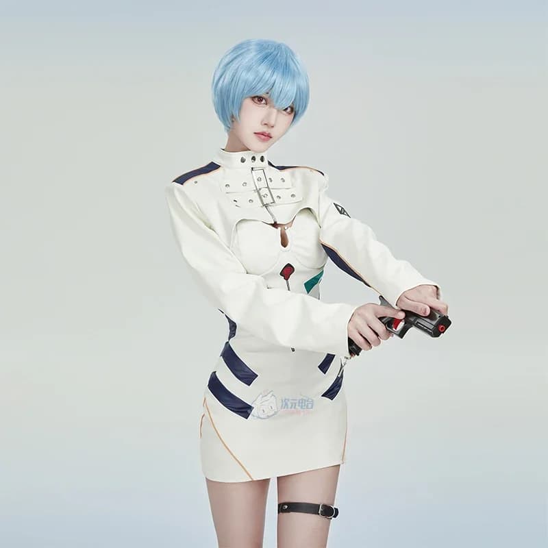 Giacca in pelle sexy Abito da corsa Uniforme da ragazza Anime Ayanami Rei Costume cosplay Parrucche Donna Abiti da festa di carnevale di Halloween