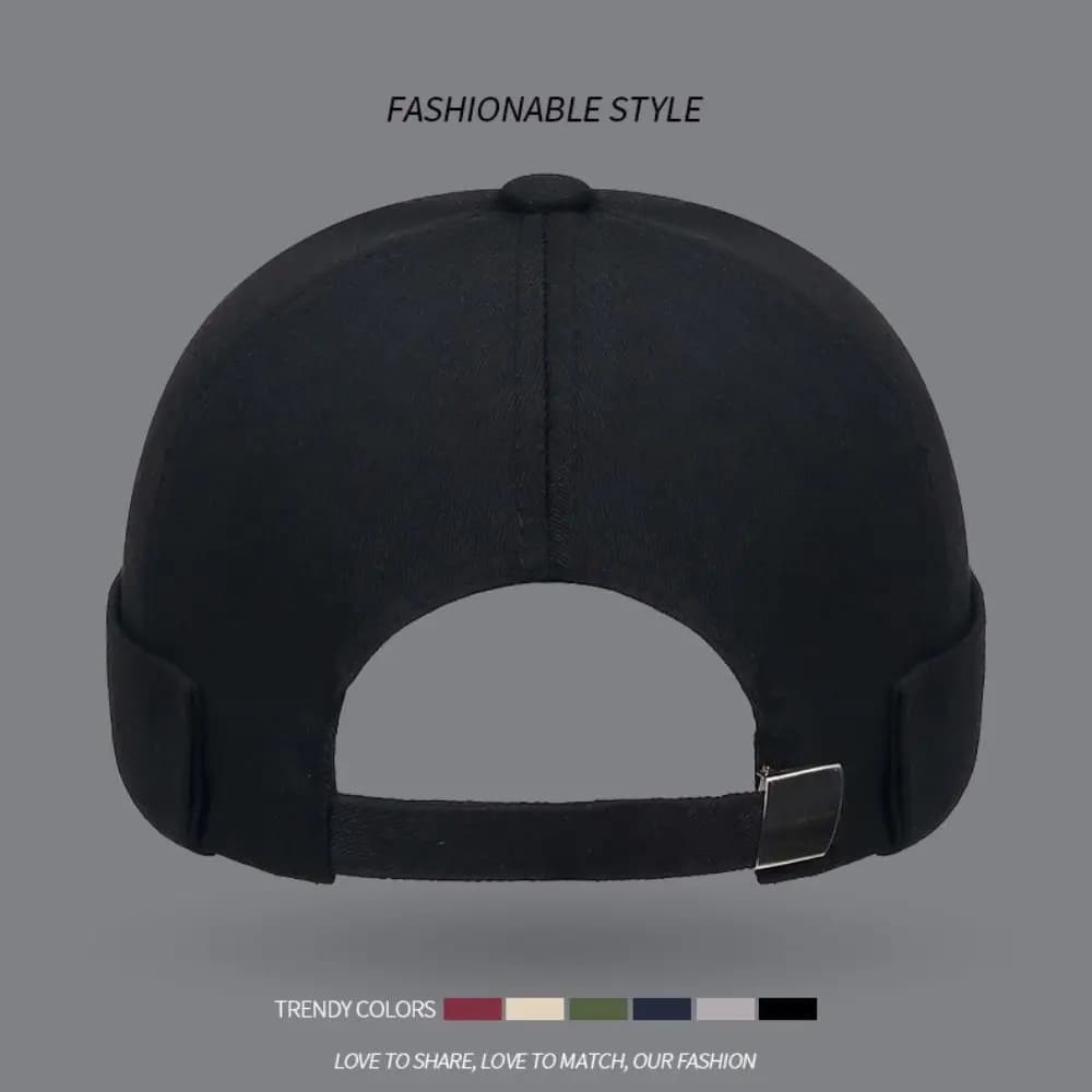 Cappello Docker Unisex Senza Visiera in Tinta Unita, Berretto Regolabile Stile Hip Hop, Cappello a Cupola Melon Beanie per Streetwear