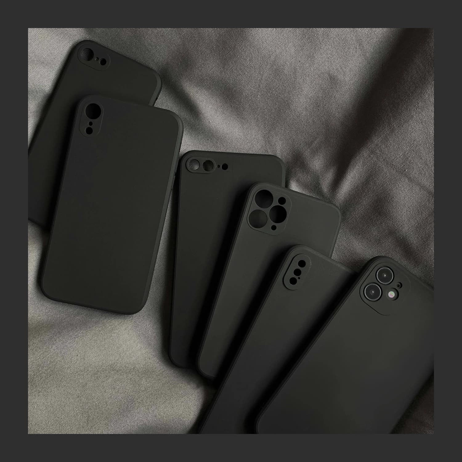 Custodia per telefono in silicone liquido nero per IPhone 13 12 11 Pro XS Max XR X 8 7 6S 6 Plus SE 2020 Protezione fotocamera Cover posteriore morbida